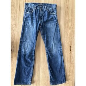 Silver Jeans Co Zac Jeans Mens 34x34 Relaxed Straight Stretch Denim Distressed